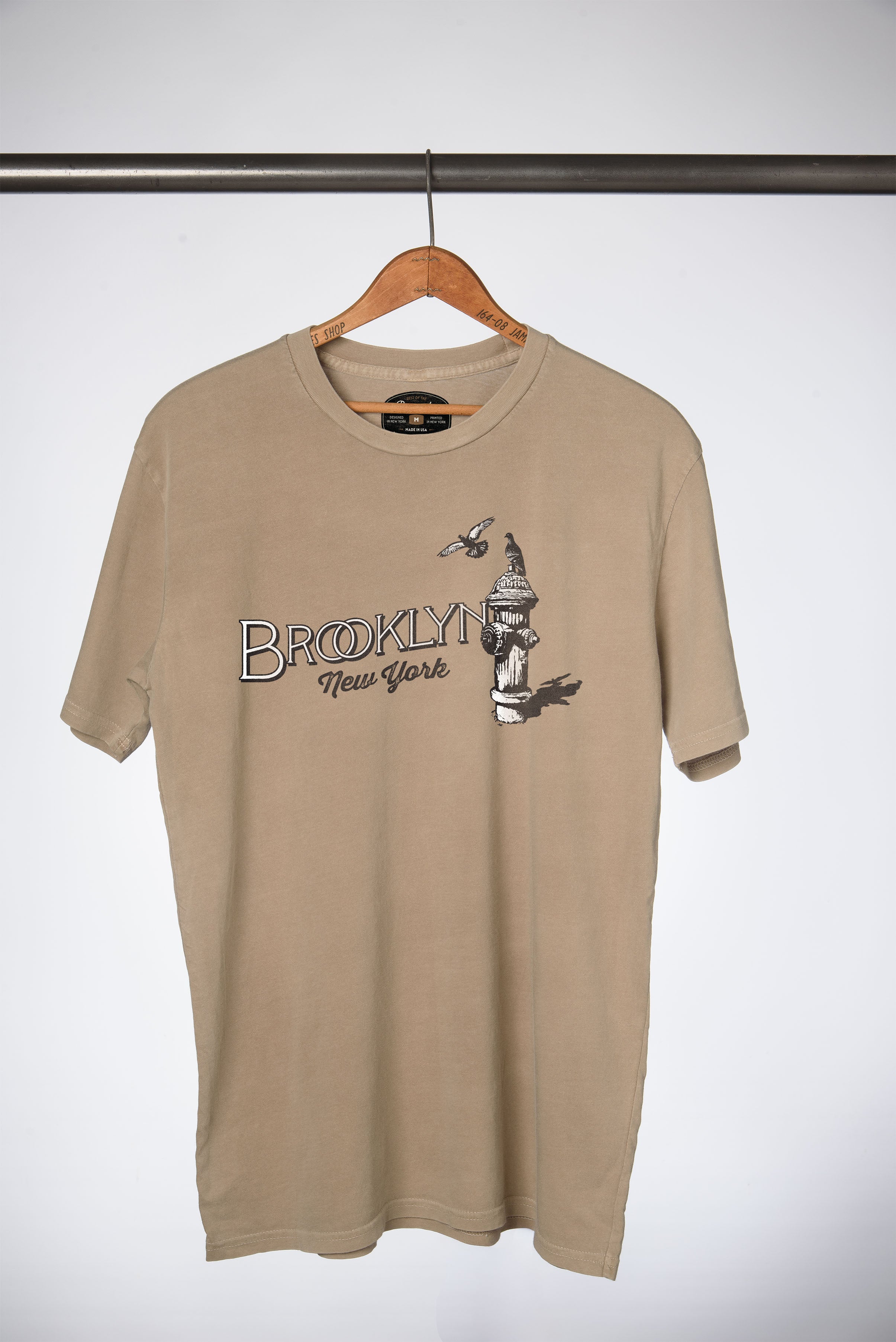 Brooklyn Feather & Flame Tee - Khaki