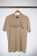 Manhattan Feather & Flame Tee - Khaki