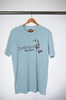 Staten Island Feather & Flame Tee - Light Blue